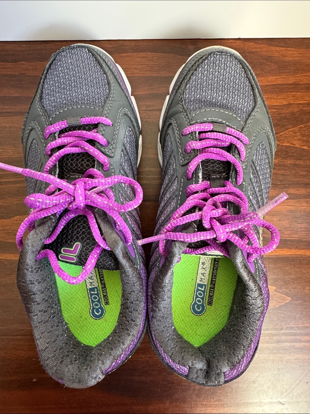Fila CoolMax Women’s Athletic Running Walking Shoes Gray Purple US 7